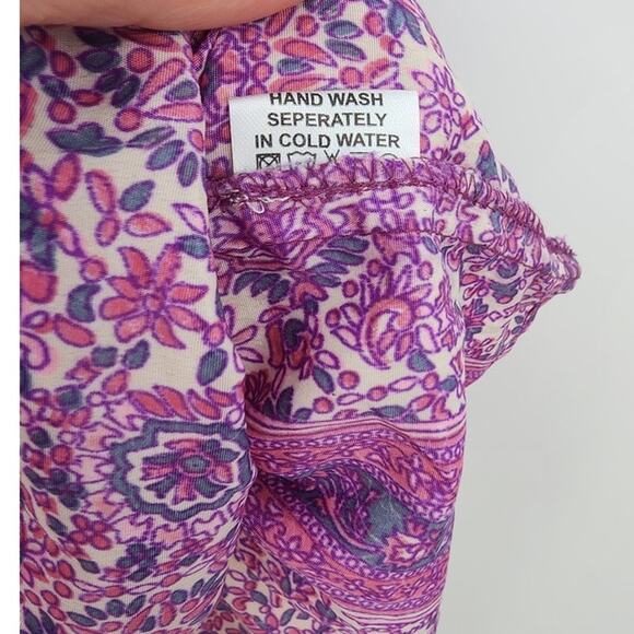 New NWT Perry Walker Collective Silk Blend Floral Strapless Dress One Size - Picture 6 of 6